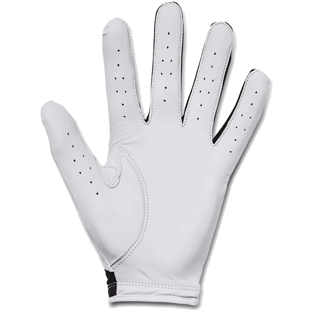 Under Armour Iso-Chill Cabretta Leather Golf Glove - Black/White - 3-Pack - Image 3