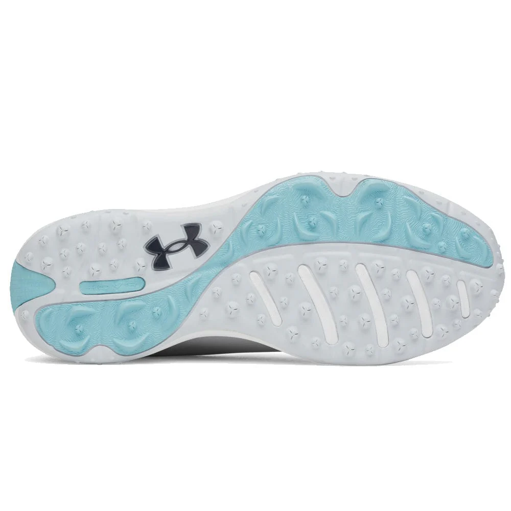 Under Armour Ladies Drive Fade 2 Waterproof Spikeless Shoes - Halo Gray/Metallic Silver - Image 3