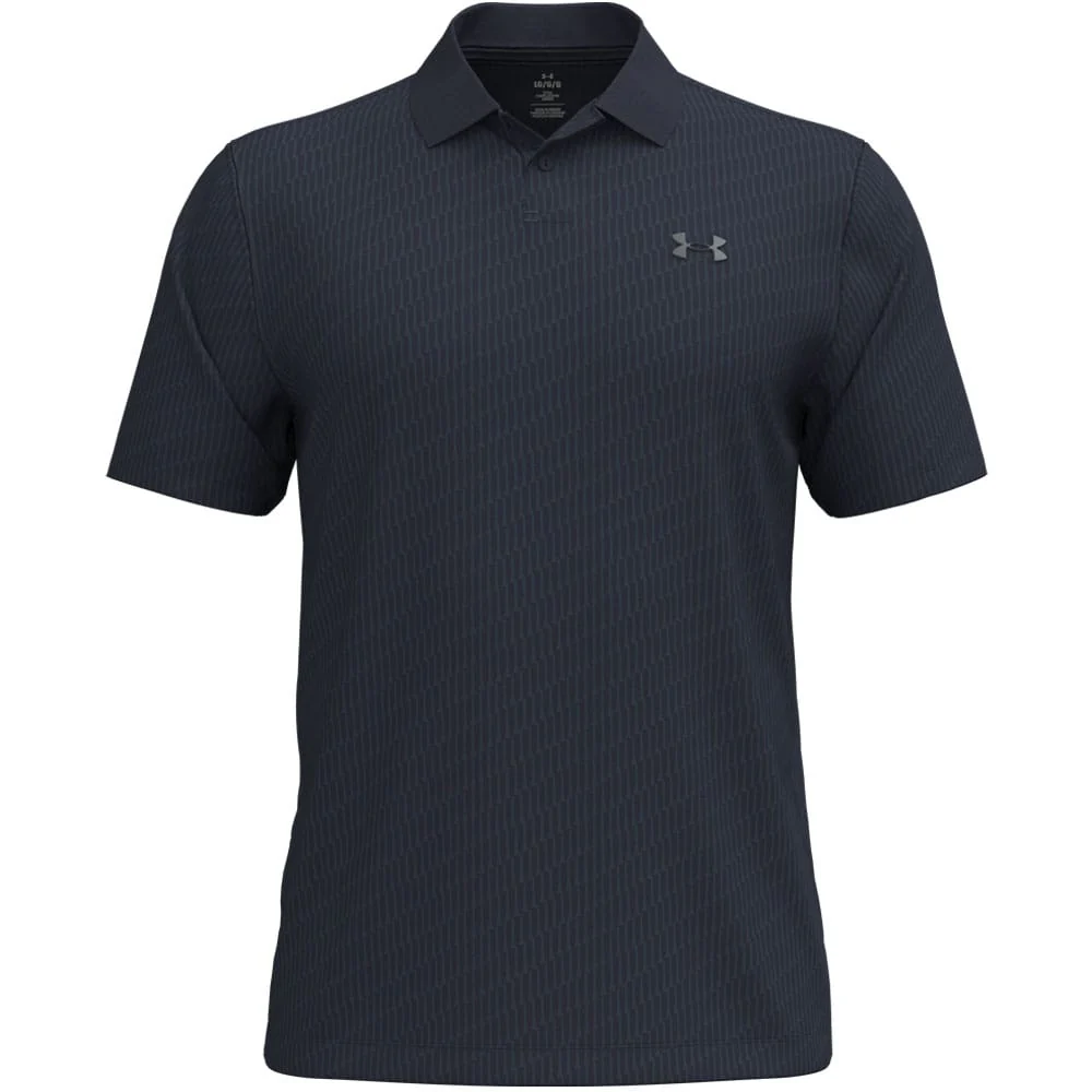 Under Armour Matchplay Printed Polo Shirt - Midnight Navy/Washed Navy/Pitch Gray
