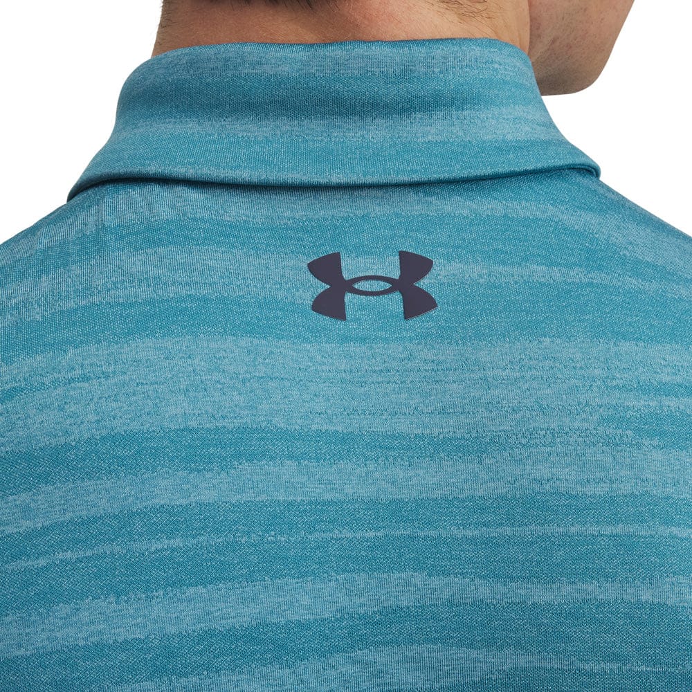 Under Armour Playoff Jacquard Polo Shirt - Boundless Blue/Midnight Navy - Image 4
