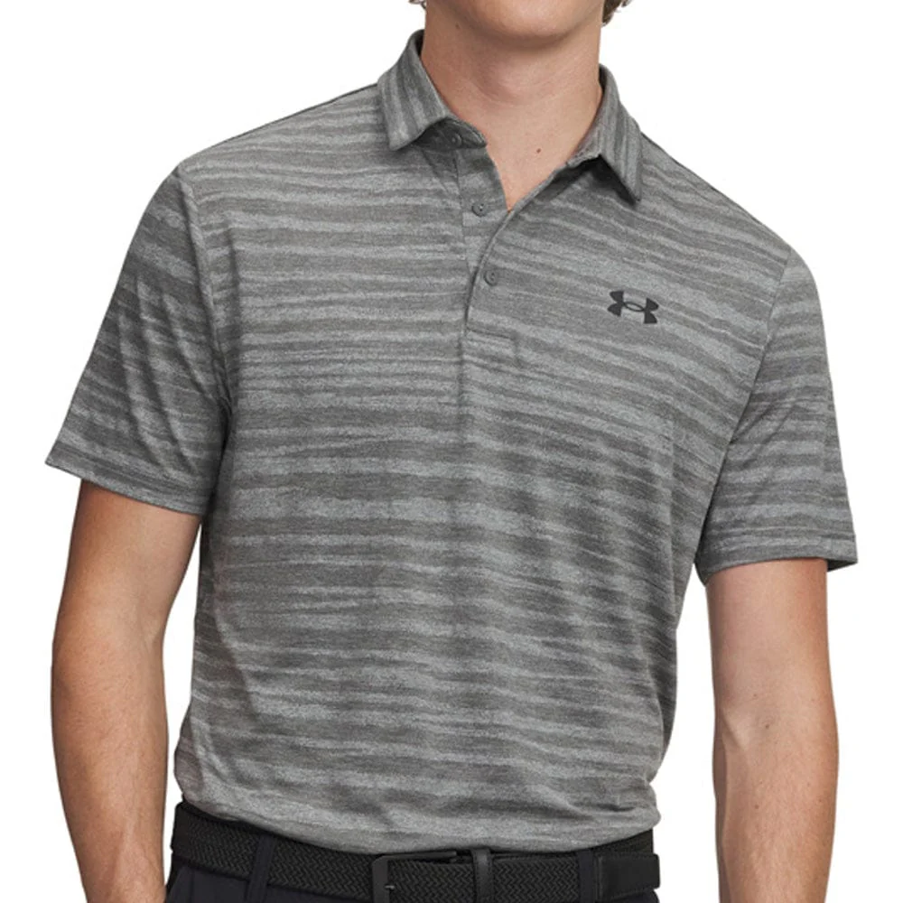 Under Armour Playoff Jacquard Polo Shirt - Clay Green/Titanium/Black