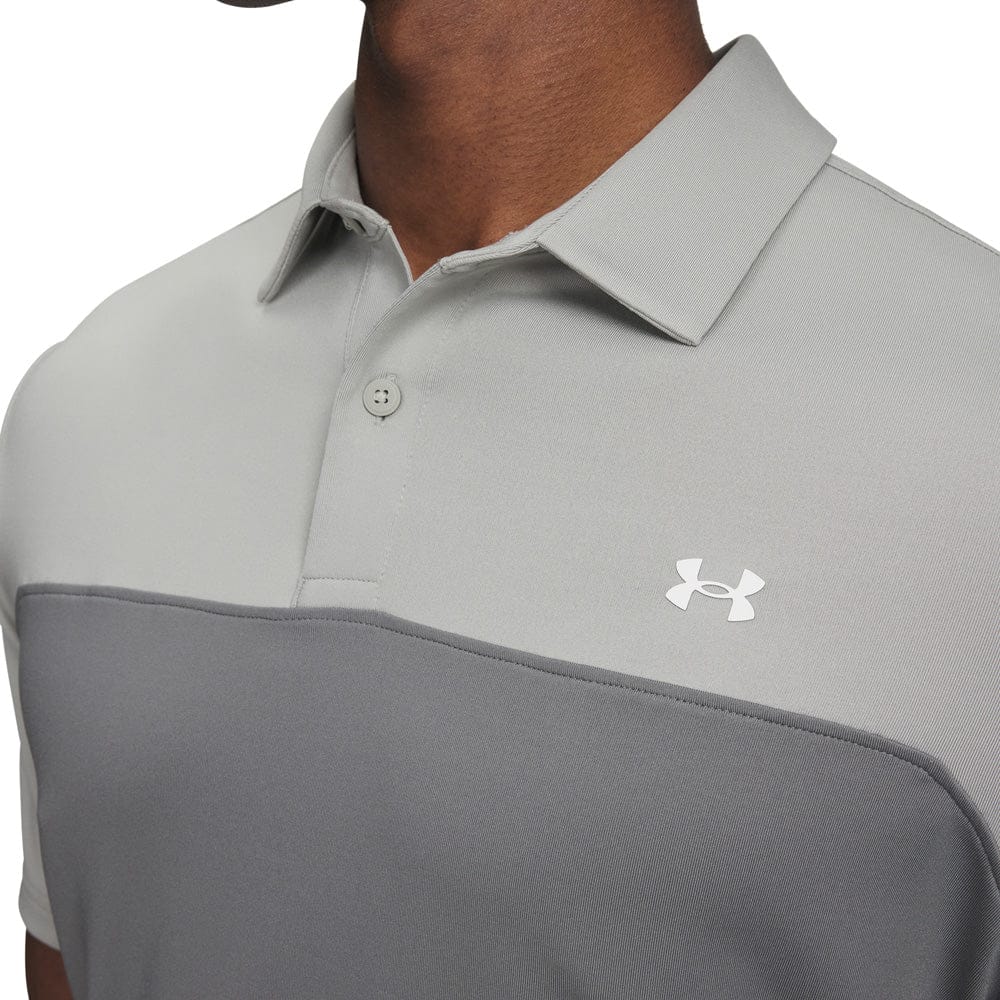 Under Armour T2G Colorblock Polo Shirt - Titanium/Clay Green/White - Image 3