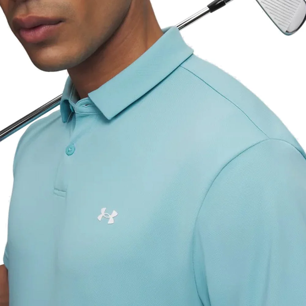 Under Armour T2G Pique Polo Shirt - Blue Haze/White - Image 3