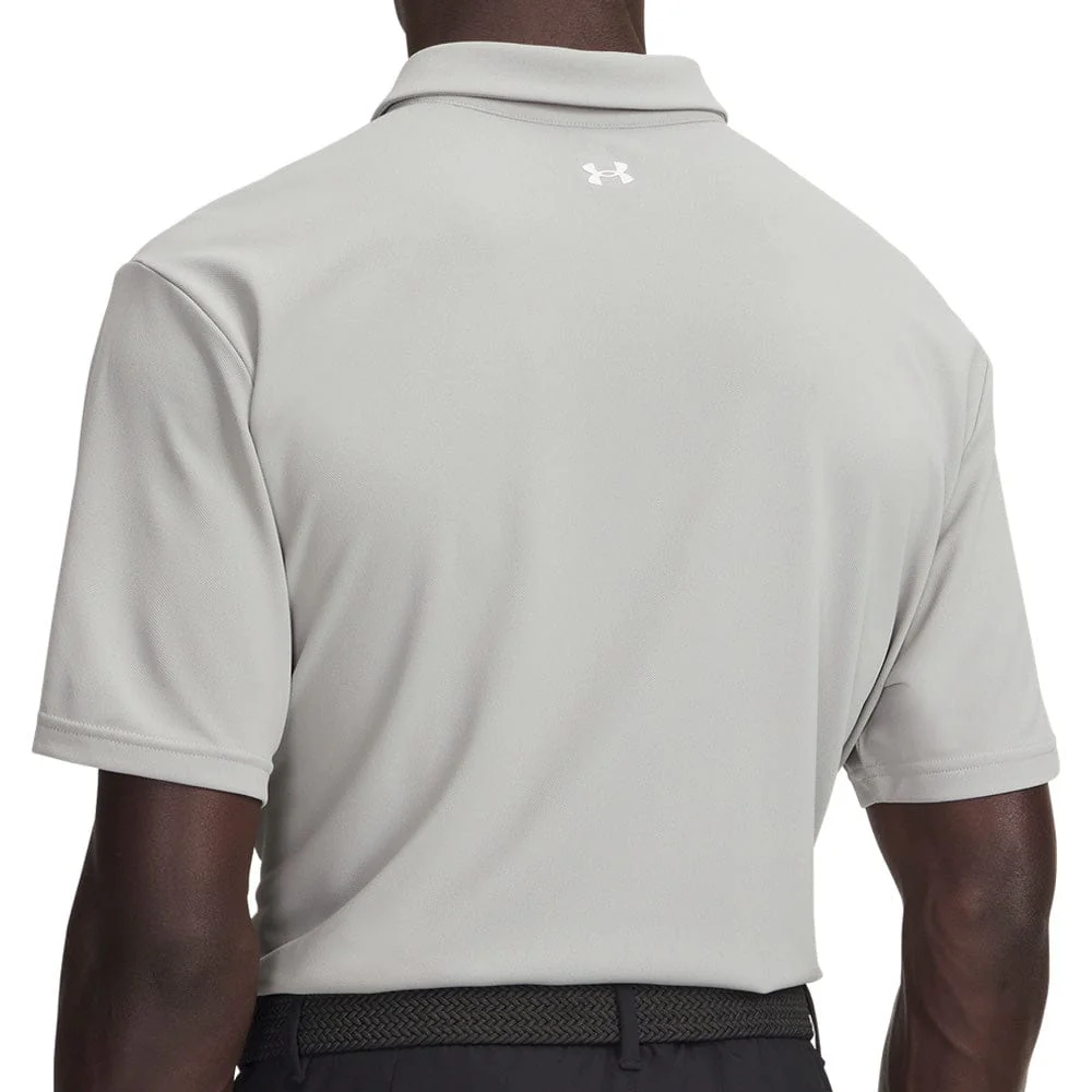 Under Armour T2G Pique Polo Shirt - Titanium/White - Image 2