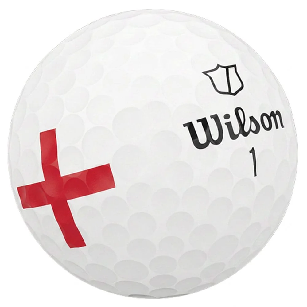 Wilson Duo Soft Golf Balls - St Georges Cross - White 12 Pack - Image 2