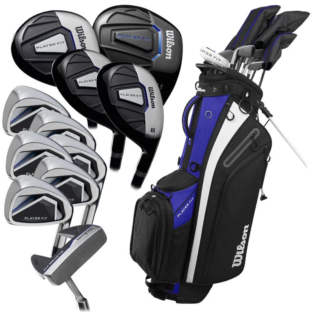 Wilson Player Fit 12-Piece Stand Bag Package Set - Steel +1" Longer